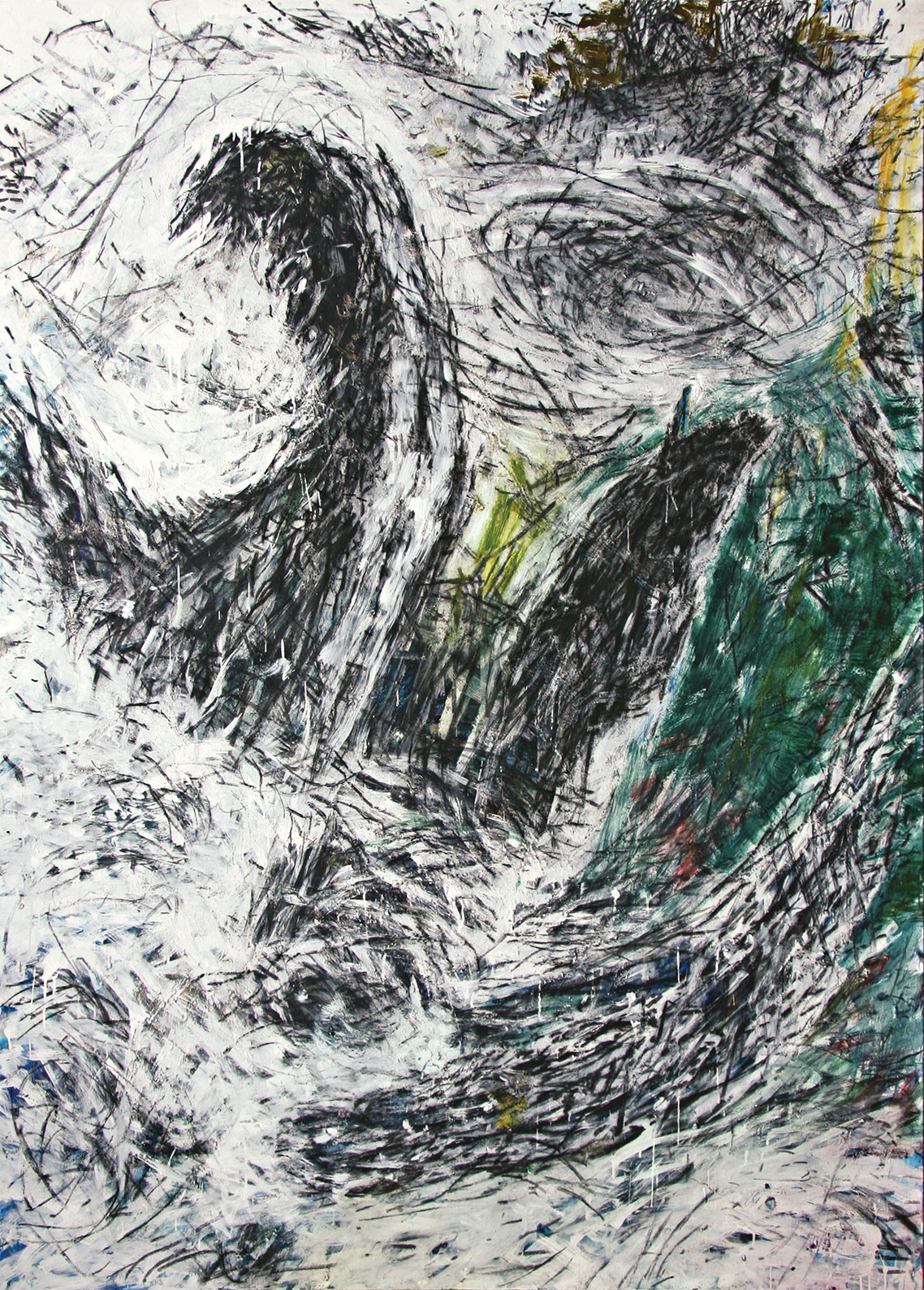 18.낯선 숲에서-生.Oil,charcoal on canvas.259x182cm.2021