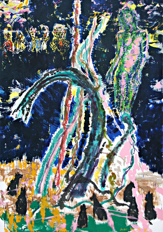 삶의 경계-生, Oil on canvas, 162x112cm, 2021